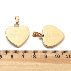 Pendentifs vierges estampés en acier inoxydable 304 à la mode avec placage ionique (IP)&nbsp;X-STAS-J002B-01G