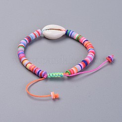 Handgemachte geflochtene Armbänder aus Heishi-Perlen aus Polymer-Ton für Kinder&nbsp;BJEW-JB04317