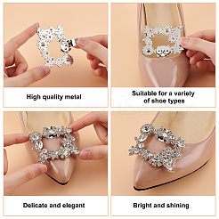 4 Stück 2 Farben Glas-Strass-Schuhdekoration&nbsp;FIND-GO0002-28
