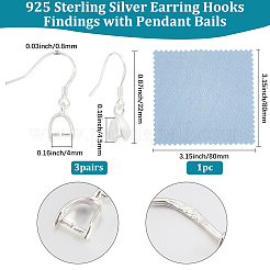 3 Paar 925 Ohrringhaken aus Sterlingsilber&nbsp;STER-BBC0009-31