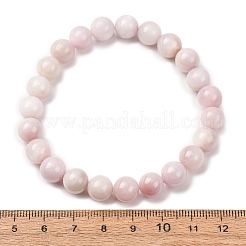 Bracelets extensibles en perles rondes de kunzite naturelle pour femmes et hommes&nbsp;BJEW-A149-02