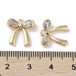 Messing micro pave klar zirkonia charme&nbsp;KK-G491-29G