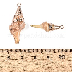 Pendentifs en spirale naturelle galvanoplastie&nbsp;SSHEL-Q100-38G