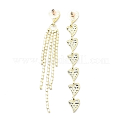 Asymmetrische Ohrringe mit Kristall-Strass-Herzquaste und 925 Sterlingsilberstift&nbsp;LS-EJEW-C037-05LG