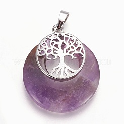 Natürlichen Amethyst Edelsteinanhänger&nbsp;G-F573-C20
