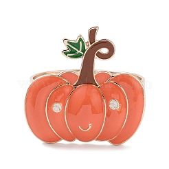 Serviettenringe aus Emaille mit Halloween-Kürbis&nbsp;AJEW-Z037-01A