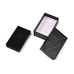 Schmuckverpackungsschachteln aus muschelförmigem Papier mit schwarzem Schaumstoffeinsatz&nbsp;CON-B013-03