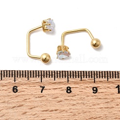 Orecchini a forma di cuore in acciaio inossidabile 304&nbsp;EJEW-F396-04B-G