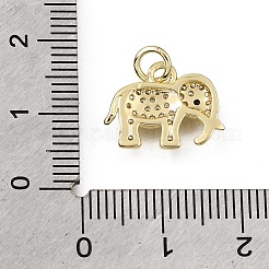 Charms in ottone con micro pavè di zirconi neri&nbsp;CU-L001-18G-05