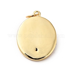 Placage de crémaillère en laiton cler pendentifs en zircone cubique&nbsp;KK-H431-47G