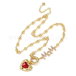 Colliers pendentifs « maman » en laiton&nbsp;NJEW-A071-12B-G