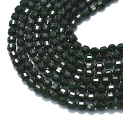 Synthetik grün goldstone Perlen Stränge&nbsp;G-A260-A17-01