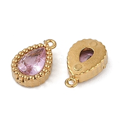 Ionenplattierung (IP) 304 Edelstahl Micro Pave Zirkonia Charms&nbsp;STAS-K256-20G-06