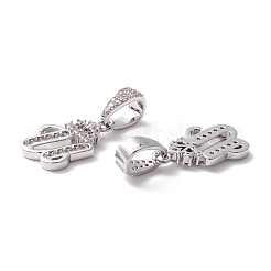 Pendenti ecologici in ottone con micro pavé di zirconi&nbsp;KK-K265-01P-U