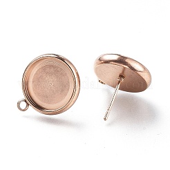 Engastes de aretes de acero inoxidable 304 con revestimiento iónico (IP)&nbsp;STAS-I161-01E-RG