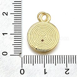 Cremagliera placcatura micro ottone spianare pendenti zirconi&nbsp;X-KK-K401-80G