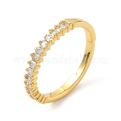 Bagues en laiton avec zircone cubique de micro pave&nbsp;RJEW-H258-06G
