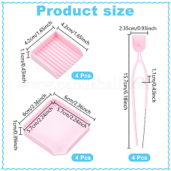 4 pz di perline fai da te in plastica ABS&nbsp;DIY-NB0015-97