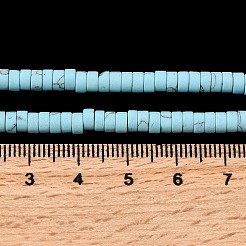 Gefärbten Synthesetürkisfarbenen Perlen Stränge&nbsp;G-Z089-A04-F