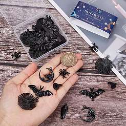 36pcs 6 Stil Halloween Thema Legierung Emaille Anhänger&nbsp;FIND-SC0004-37