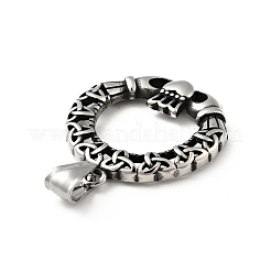 Dreifaltigkeits-Claddagh-Kronen-Herzanhänger aus 304 Edelstahl&nbsp;STAS-P309-10AS