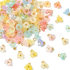 100 breloque fleur en acrylique transparent&nbsp;PALLOY-CJ00183