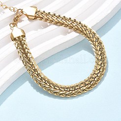 Weizenkettenarmbänder aus 304 Edelstahl für Damen&nbsp;BJEW-C103-04G