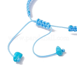 Verstellbare geflochtene Armbänder aus natürlichen und synthetischen Edelsteinen für Damen&nbsp;BJEW-JB10994-02