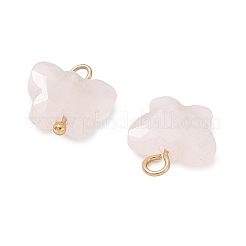 Pendentifs de quartz rose naturel&nbsp;KK-D289-61G-01