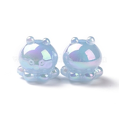 Perline acriliche con placcatura iridescente arcobaleno luminoso&nbsp;X-OACR-P016-06