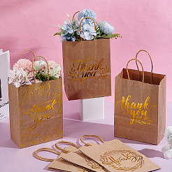 24 Stück 4 Farben Goldstempel Dankeschön bedruckte Papier-Geschenk-Tragetaschen&nbsp;ABAG-HY0001-16
