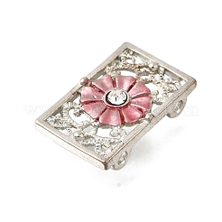 Messing-Kristall-Strass-Rechteck mit Blumen-Mehrstrang-Verbindungen&nbsp;KK-P306-18P