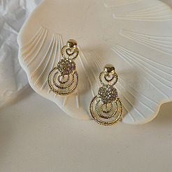 Collana pendente con strass e cristallo in lega vortice e set di orecchini pendenti&nbsp;FS-WG07C5B-01