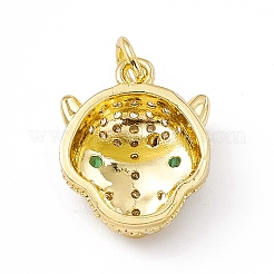 Pendentifs avec zircon cubiques à micro-pavés en laiton&nbsp;KK-P224-05G