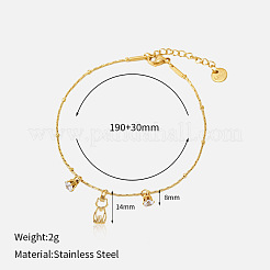Braccialetti con ciondoli traforati in acciaio inossidabile 304&nbsp;WGEC7EF-01