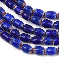 Colliers de perles ovales en verre millefiori faites à la main&nbsp;LK-Z001-02A-02
