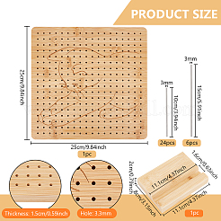 Quadratisches Häkelblockierbrett aus Holz&nbsp;DIY-BC0013-59D