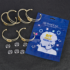 12 bracciale rigido in ottone con 2 stili&nbsp;DIY-SC0016-98