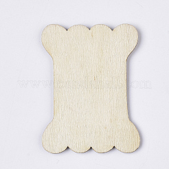Ungefärbte unfertige Holzfadenwickelbretter&nbsp;WOOD-T011-53B