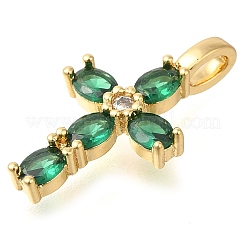 Pendentifs en zircone cubique clair en laiton&nbsp;KK-M101-01G-01
