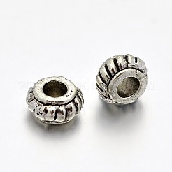 Legierung Rondelle Spacer Beads im tibetischen Stil&nbsp;LS-PALLOY-E381-04-4mm-NR
