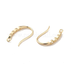Ganci per orecchini in ottone con micro pavé di zirconi con placcatura a cremagliera&nbsp;KK-D083-12G