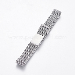Fabricación de pulseras de malla de acero inoxidable 430 resistente al deslustre&nbsp;MAK-L021-01P