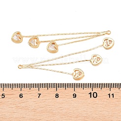 Pendentifs en laiton avec gros zirconiums cubiques&nbsp;KK-L261-19B-G