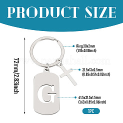 1 porte-clés en acier inoxydable&nbsp;KEYC-TADJ0001-08G
