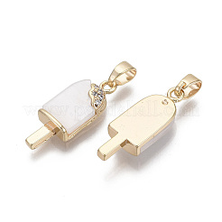 Latón claro colgantes de circonita cúbica&nbsp;KK-N233-033-NF