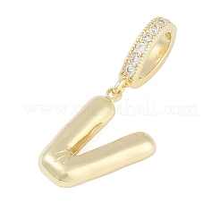 Messing micro pave klare zirkonia anhänger&nbsp;KK-M289-01V-G