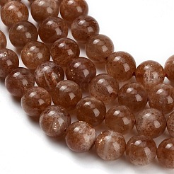 Natürliche sunstone Perlen Stränge&nbsp;G-L631-A04-8mm