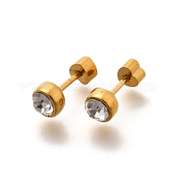 Ohrstecker aus Ionenplattierung (IP) 304 Edelstahl&nbsp;EJEW-A118-14G-02