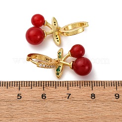 Micro ottone spianare zirconi Orecchini a cerchio&nbsp;EJEW-D322-09G